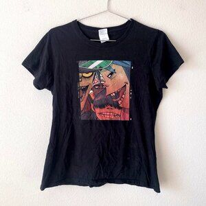 Gorillaz Black Band Tee Shirt Women's Medium